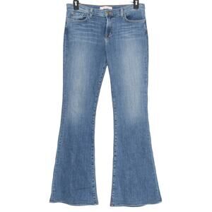 J Brand Womens Jeans Bell Bottom Flare Mid Rise Icicle Zip Fly Blue Size 32 EY